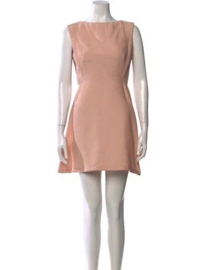 Pre-owned Sandro Bateau Neckline Mini Dress In Pink