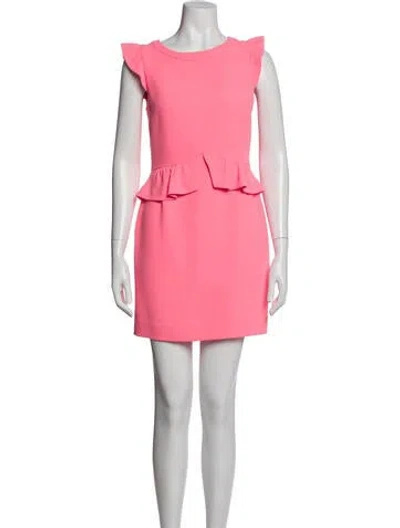 Pre-owned Sandro Bateau Neckline Mini Dress In White