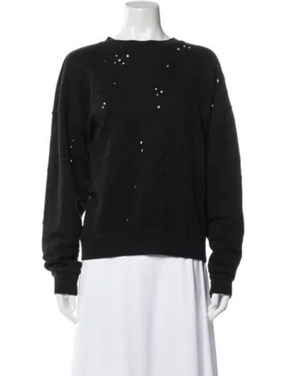 Pre-owned Sandro Bateau Neckline Sweater In Black