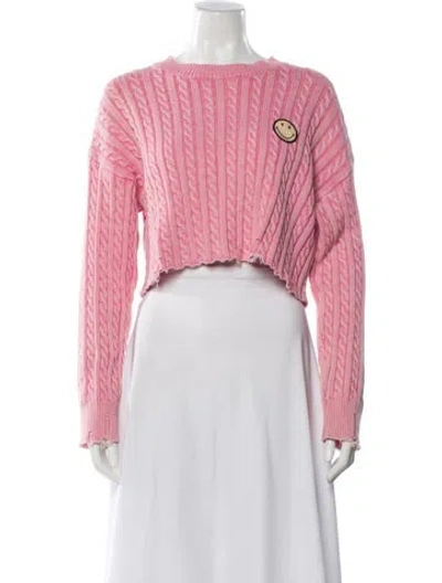 Pre-owned Sandro Bateau Neckline Sweater In Pink