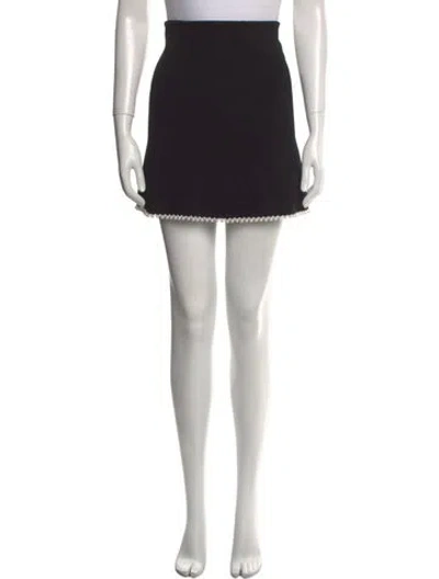 Pre-owned Sandro Beaded Accents Mini Skirt In Black