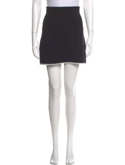 Pre-owned Sandro Beaded Accents Mini Skirt In Black