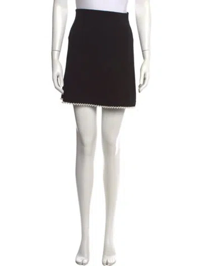 Pre-owned Sandro Beaded Accents Mini Skirt In Black