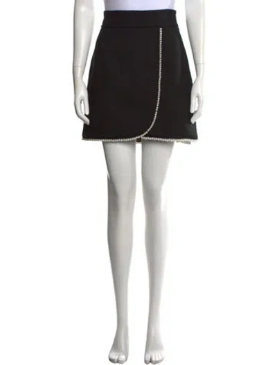 Pre-owned Sandro Beaded Accents Mini Skirt In Black