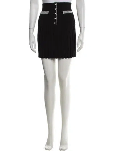 Pre-owned Sandro Beaded Accents Mini Skirt In Black