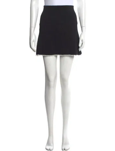 Pre-owned Sandro Beaded Accents Mini Skirt In Black
