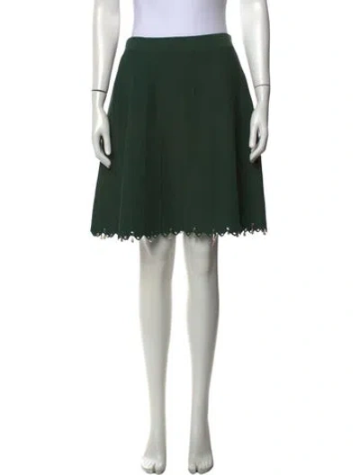 Pre-owned Sandro Beaded Accents Mini Skirt In Green