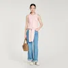 Sandro Beaded Check Tweed Vest In Pink