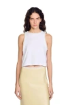 Sandro Tulum Embellished Tank Top In Ecru