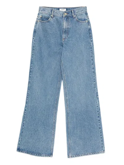 Sandro Belt-loops Trousers In Blue