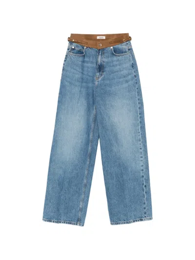 Sandro Belted Pocket Jeans In Blue