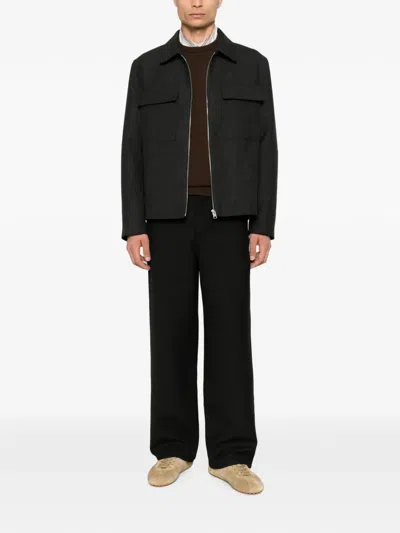 Sandro Belt-loop Pocket Trousers In Black