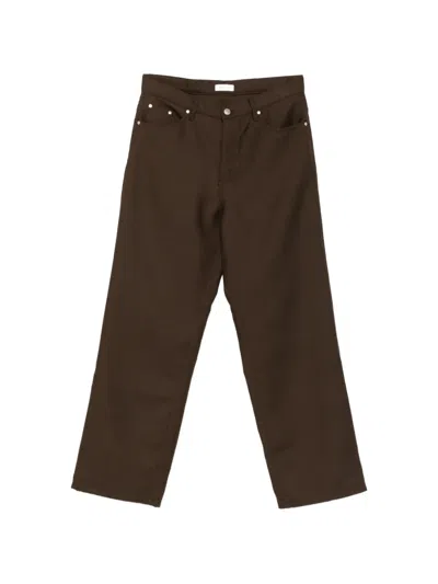 Sandro Belt-loop Pocket Trousers In Brown