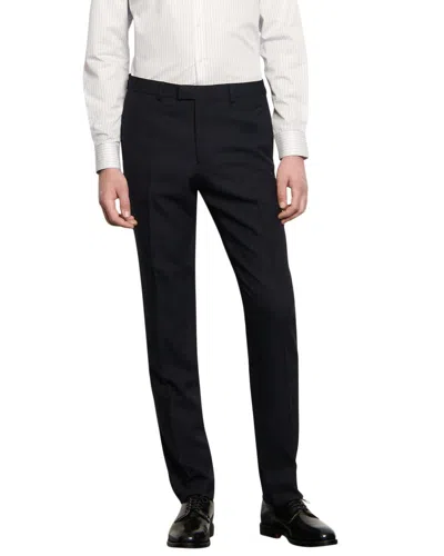 Sandro Berkeley Wool Suit Pant In Black Brown