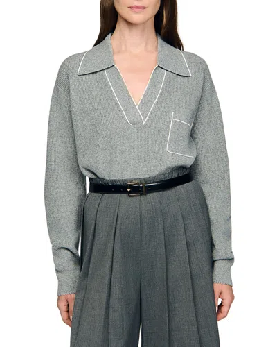 Sandro Berlin Sweater In Gray