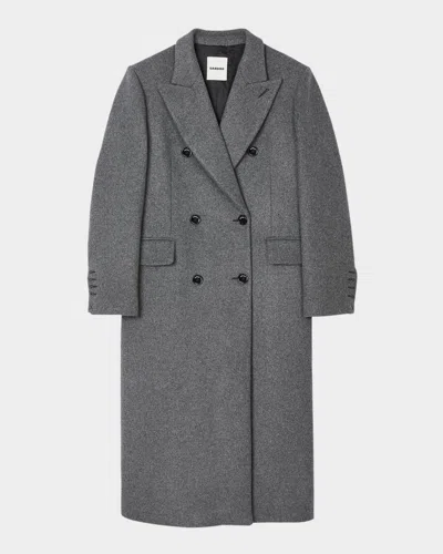 SANDRO BERNIE LONG WOOL-BLEND TRENCH COAT