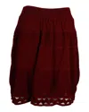 Sandro Bianca Skirt In Red Viscose In Red