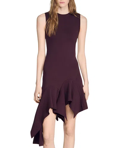 Sandro Biancona Asymmetric Knit Dress In Multi