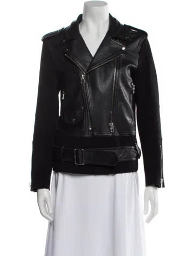 Pre-owned Sandro Biker Jacket In Black