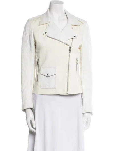 Pre-owned Sandro Biker Jacket In Neutral