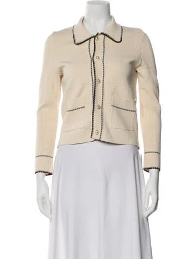 Pre-owned Sandro Biker Jacket In Neutral
