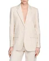 Sandro Birkin Striped Tailored Jacket In White