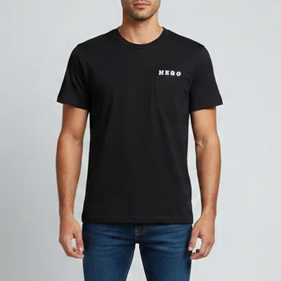 Pre-owned Sandro Black Flocked Hero Print Jersey Slim Fit T-shirt L