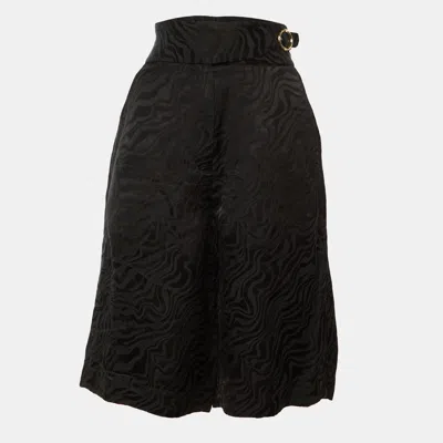 Pre-owned Sandro Black Jacquard Culottes M