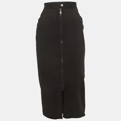 Pre-owned Sandro Black Jersey Pencil Skirt S