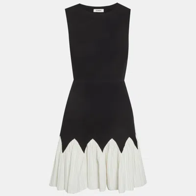 Pre-owned Sandro Black Knit Cassie Mini Dress Xs