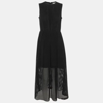 Pre-owned Sandro Black Knitted Midi Dress S