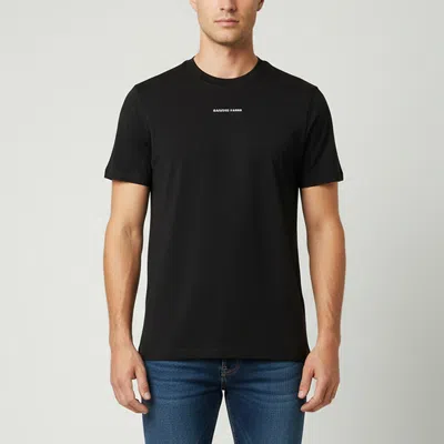 Pre-owned Sandro Black Logo Embroidered Jersey Crewneck T-shirt M