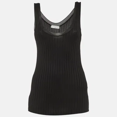 Sandro Black Ribbed Knit Tank Top