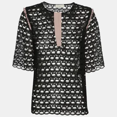 Pre-owned Sandro Black Sheer Tops S