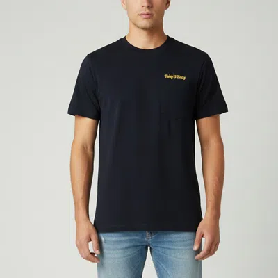 Pre-owned Sandro Black "take It Easy" Embroidered Jersey Crewneck T-shirt M