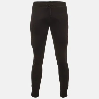 Pre-owned Sandro Black Technical Knit Zip Up Pocket Joggers M