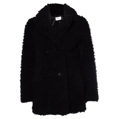 Pre-owned Sandro , Black Teddy Coat