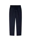 Sandro Paris Wool-blend Drawstring Trousers In Blue