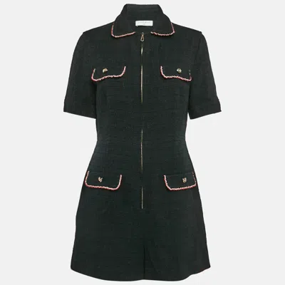 Sandro Black Tweed Playsuit
