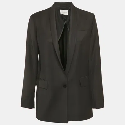 Pre-owned Sandro Black Wool Tailored Blazer L
