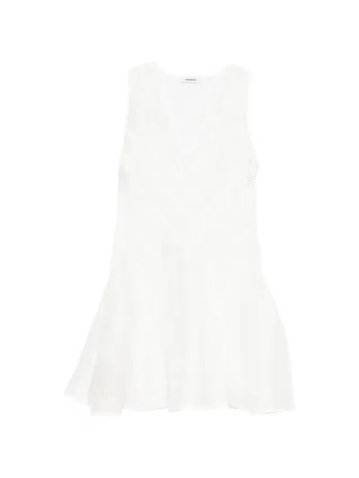 Sandro Blandine Minikleid Mit Spitzenband In White