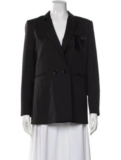 Pre-owned Sandro Blazer In Black