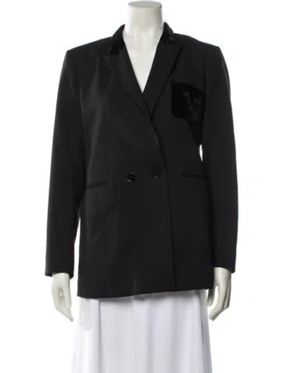 Pre-owned Sandro Blazer In Black