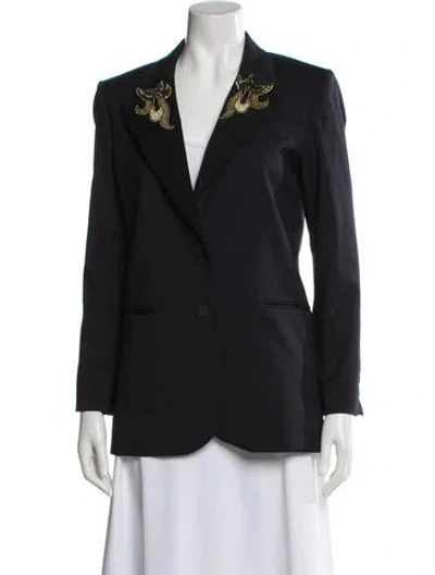 Pre-owned Sandro Blazer In Black