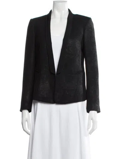 Pre-owned Sandro Blazer In Black