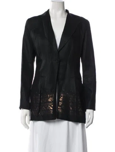 Pre-owned Sandro Blazer In Black