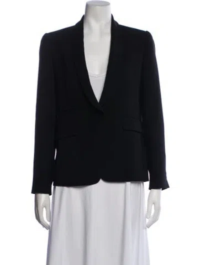 Pre-owned Sandro Blazer In Black/blue