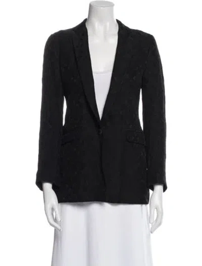 Pre-owned Sandro Blazer In Blue