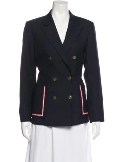 Pre-owned Sandro Blazer In Blue