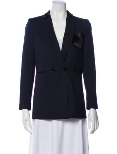 Pre-owned Sandro Blazer In Blue